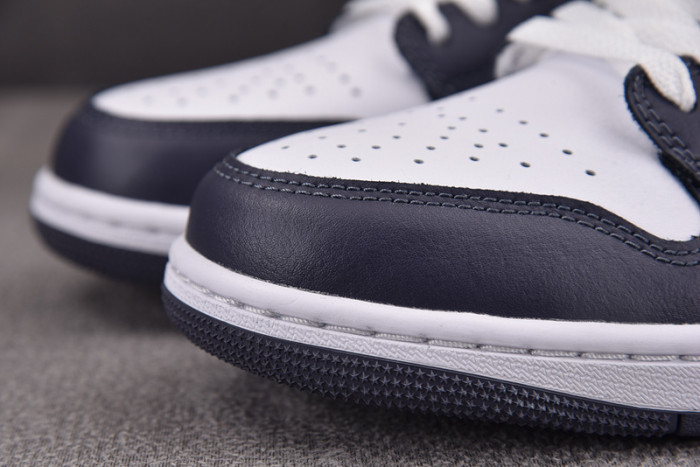 Air Jordan 1 Low White/Dark Blue Grey/Purple 553558-145