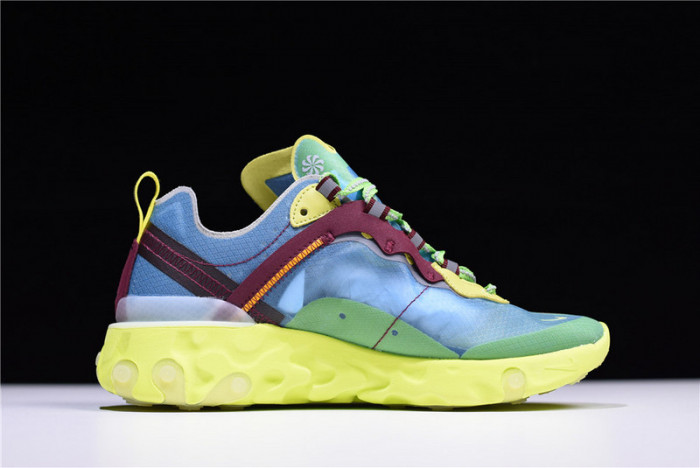 Undercover x Nike React Element 87 Blue Volt BQ2718-400