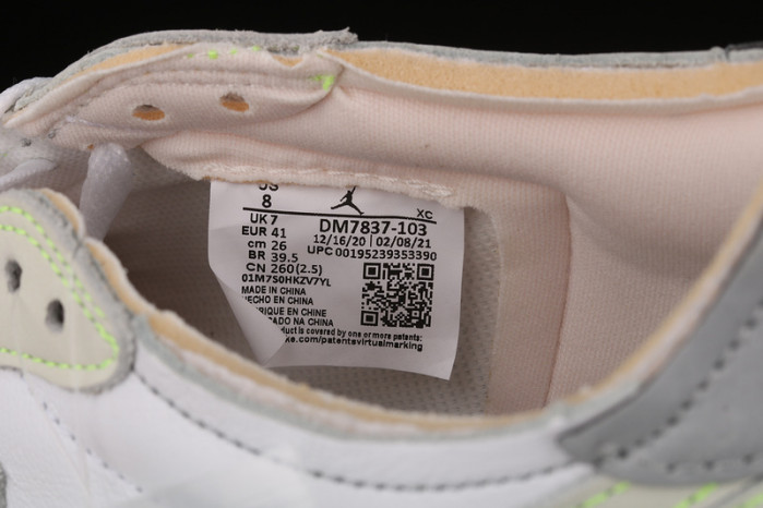 Jordan 1 Retro Low White Ghost Green Black DM7837-10R