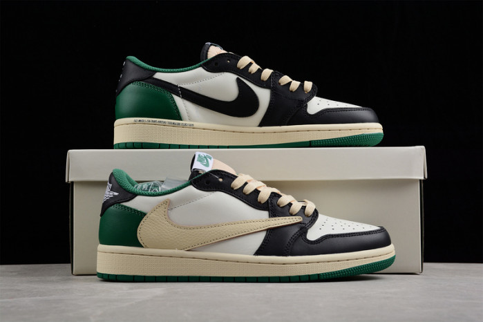Fragment Design x Travis Scott x Air Jordan 1 Retro Low Green Black White DM7866-128