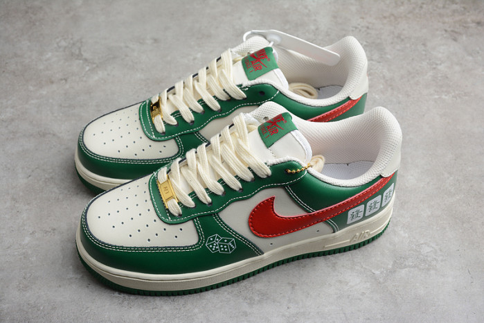 Nike Air Force 1 07 Low Sparrow White Green Solar Red CW2288-666