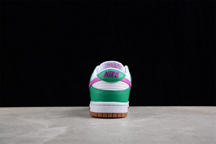Nike Dunk Low White Stadium Green Fuchsia (Women