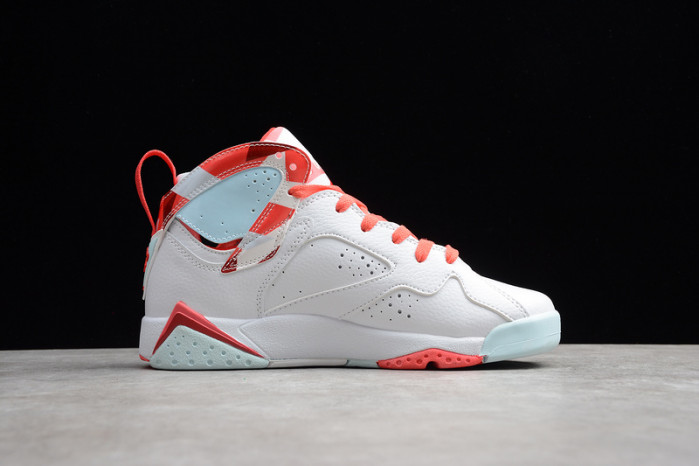 Air Jordan 7 Girls White Topaz Mist Ember Glow 442960-104