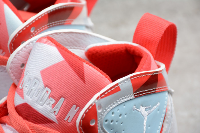 Air Jordan 7 Girls White Topaz Mist Ember Glow 442960-104